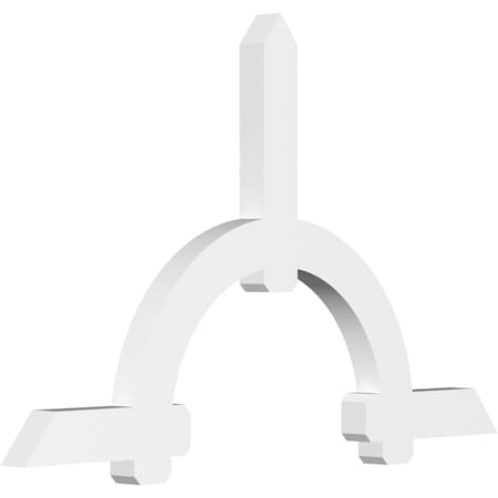 Ekena Millwork Ericson Architectural Grade PVC Gable Bracket, 84"W x 52 1/2"H x 4"D x 6"F, 15/12 Pitch GBP084X53X0406ERI00